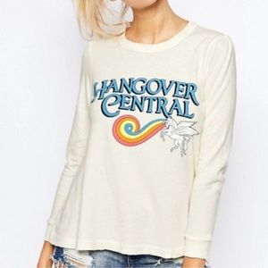 Wildfox “Hangover Central” Unicorn Graphic Tee